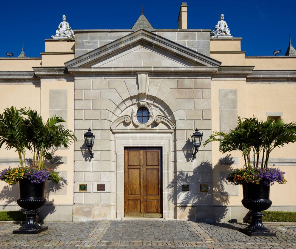 Front entrance door of OHEKA CASTLE | Photo by Phillip Ennis