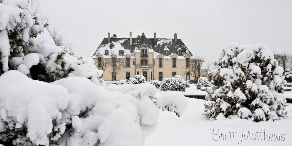 View from Formal Gardens in Winter | Photo by Brett Matthews Photography