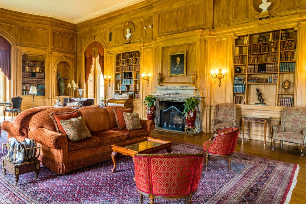 Library at OHEKA | Photo by Brett Matthews Photography